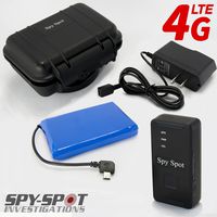 Spy Spot 2019 New 4G LTE GL300MA Portable GPS Tracker with Real Time Live Locator, Includes Large Extended Battery and Magnetic Weatherproof Case