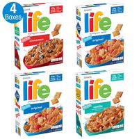 Quaker Life Breakfast Cereal, 3 Flavor Variety Pack (4 Boxes)