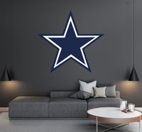 Dallas Cowboys - Football Team Logo - Wall Decal Removable & Reusable For Home Bedroom (Wide 30"x30" Height)