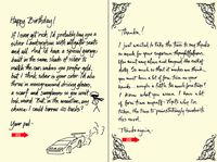 Quiplip Handwritten Yours Truly Birthday Cards, 6-Pack (YT06176PCK)