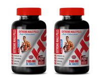 Male libido Booster Supplements - Extreme Male Pills - Male Enhancement - maca for Sex Drive - 2 Bottles 120 Tablets