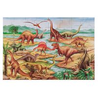 Melissa & Doug Dinosaurs Floor Puzzle (Extra-Thick Cardboard Construction, Beautiful Original Artwork, 48 Pieces, 2' x 3, Great Gift for Girls and Boys - Best for 3, 4, 5, and 6 Year Olds')