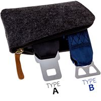 Airplane Seatbelt Extenders Premium 2 Pack for All Airlines | Type A Universal | Type B Southwest | 2020 Upgraded Colors & Bonus Felt Travel Case Zipper Pouch for Safe Discreet Storage | by journeyxl