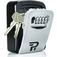 Key Lock Box for Outside - Waterproof Combination Lockbox for House Keys - Wall Mount Key Hiders with 5 Keys Capacity - Key Safe Storage Lock Box to Hide a Key Outside