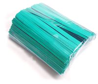 NiftyPlaza 4" Length 500 Green Twist Ties, Plastic Coated, No Rip, Paper Ties Cello General Use, Ideal Party Favor Treat Bags, Small Orders Packaging (500 Green Twist Ties)