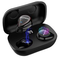 2020 Updated Bluetooth Earbuds Wireless, Stereo Hi-Fi Sound, Built-in Mic, One Step Pairing, True Wireless Bluetooth V5.0 in-Ear Headsets, IPX7 Waterproof Sports Headphone with Charging Case (Black)