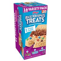Kellogg's Rice Krispies Treats Original Marshmallow Bars - Classic Kid School Snack, Value Pack, Single Serve (16 Count)