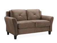 Lifestyle Solutions Collection Grayson Micro-fabric Loveseat, 57.87" x 32" x 32.68", Brown