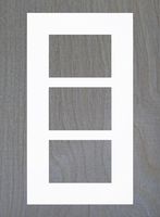 11x20 Picture Frame Matting (Fits Most XL Concealed Cabinets) (White with 3 5x7s)