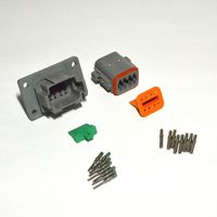 Deutsch 8-pin 14-16AWG Flange Connector Kit Solid Contacts