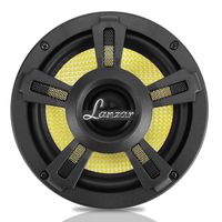 Lanzar Upgraded Opti Pro 6.5" High Power Coaxial Speaker - Powerful 400 Watt Peak 65Hz - 7 kHz Frequency Response 30 Oz Magnet Structure 4 Ohm w/ Glass Fiber Cone and Butyl Rubber Surround - OPTI6PM