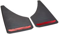 RoadSport 4649 'A' Series Universal Fit Premiere Splash Guard (Black with Red Prism; 12-3/4" Height x 7-3/8" Wide)