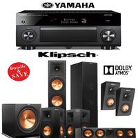Klipsch RP-280F 5.1.2 Reference Premiere Dolby Atmos Home Theater System with Yamaha RX-A2060BL 9.2-Ch A/V Receiver