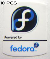 10 Pieces of Powered by Fedora Linux Sticker 19 x 24mm [517x10]