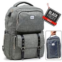 Smart Business Travel Laptop USB Anti-Theft Backpack/w Combo Lock + Organizer
