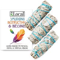 JL Local White Sage Smudge Sticks Bundles Gift Set - California Sage - Smudging & Cleansing Wands (3 Pack)