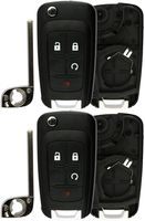KeylessOption Keyless Remote Uncut Blank Car Smart Key Fob Case Shell Cover Housing For OHT01060512 (Pack of 2)