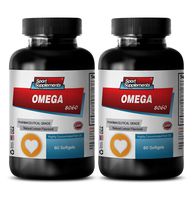 Immune Support Daily - Omega 8060 Fatty ACIDS 1500mg (Highly Concentrated Fish Oil - Pharmaceutical Grade) - Omega 3 for Dogs Skin - 2 Bottles 120 Softgels