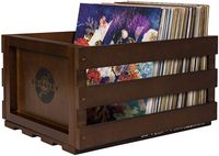 Crosley AC1004A-MA Record Storage Crate Holds up to 75 Albums, Mahogany