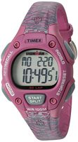Timex Women's Ironman 30-Lap Digital Quartz Mid-Size Watch, Pink/Gray Texture - TW5M076009J