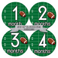 Months in Motion Baby Monthly Stickers - Baby Milestone Stickers - Newborn Boy Stickers - Month Stickers for Baby Boy - Baby Boy Stickers - Newborn Monthly Milestone Stickers
