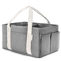 Blythson Baby Diaper Caddy Organizer, Portable Nursery Storage Bin, Grey