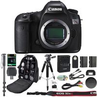 Canon EOS 5DS R Professional DSLR Camera + 64GB SDXC Memory Card + Extra LP-E6 Battery + SD Card Reader + Pro Camera Case + IR Remote + Monopod - International Version (No Warranty)