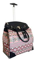 Trendy Flyer 19" Computer/Laptop Rolling Bag 2 Wheel Case (Tribal Brown)