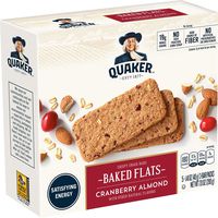 Quaker Breakfast Flats, Cranberry Almond, Breakfast Bars, 5 Pouches, 3 Bars in Each Pouch