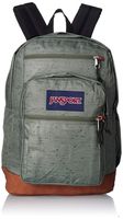 JANSPORT Cool Student 15-inch Laptop Backpack, Muted Green Plain Weave