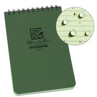 Rite In The Rain 946 Weatherproof Top Spiral Notebook, 4" x 6", Green Cover, Universal Pattern