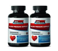 Blood Pressure Support - Blood Pressure Support 690 MG - Cardiovascular Health - Energy Boost Pills - 2 Bottles (120 Capsules)