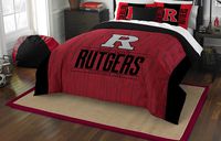 Officially Licensed NCAA Rutgers Scarlet Knights Modern Take Full/Queen Comforter and 2 Sham Set