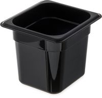 Carlisle 3068503 StorPlus Sixth Size Food Pan, Polycarbonate, 6" Deep, Black