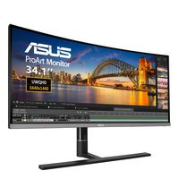 ASUS ProArt PA34VC 34" Curved Monitor Uwqhd 100Hz HDR-10 IPS Eye Care TB3 DP 1.2 HDMI 2.0B, Black (Renewed)