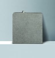 Polaroid Portable Fabric Cube Speaker, Add Powerful Sound and Ambiance to Any Room - Grey