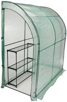 CO-Z Lean-to Greenhouse, Portable Walk in Green House with PE Cover, Waterproof Hot House UV Protected Walking Plant Green House, 3.3 x 6.6 x 7.0 Feet.