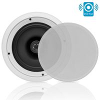 8'' 2-Way Midbass Woofer Speakers - Pair In-Wall/In-Ceiling Woofer Speaker System 1'' High Temperature Voice Coil Flush Mount Design w/50Hz - 20kHz Frequency Response 250 Watts Peak - Pyle PDIC81RD