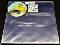 10 Polyvinyl + Flap Picture Disc Outer Sleeves for Dj 12" LP 33rpm Vinyl Record Albums (+1 Free Dj Magnet)