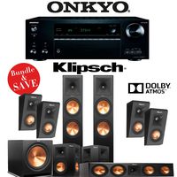 Klipsch RP-280FA 5.1.4-Ch Reference Premiere Dolby Atmos Home Theater System with Onkyo TX-NR777 7.2-Ch Network AV Receiver