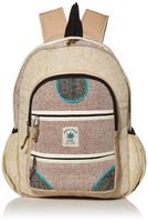 All Natural 100% Pure Hemp Multi Pocket Backpack (THC FREE) with Laptop Sleeve - Fashion Cute Travel School College Shoulder Bag/Bookbags/Daypack