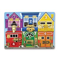 Melissa & Doug Wooden Latches Board (Developmental Toy, Sturdy Wooden Construction, Helps Develop Fine Motor Skills, Great Gift for Girls and Boys - Best for 3, 4, 5 Year Olds and Up)