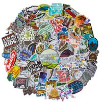 Nature Outdoor Stickers Adventure Landscape Tourism Theme Stickers Decals Go Fishing Stickers Vinyl Stickers for Water Bottles, Suitcase Waterproof Stickers for Laptop, Luggage, Skateboard (180 Pcs)