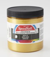 Speedball 004628 Acrylic Screen Printing Ink, 8 fl. oz, Gold