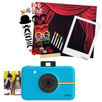 Polaroid SNAP Instant Camera (Blue) + Polaroid All-In-One Photo Booth Kit - Includes Backdrop, Fun Photo Props & Polaroid-Styled Frame - Perfect for Parties, Family Affairs & Corporate Events