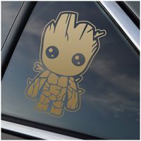 Stick'emAll Baby Groot - Metallic Gold Vinyl Decal