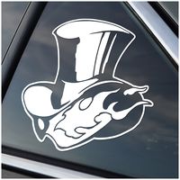 Persona 5 Phantom Thieves Car Decal Sticker (cars, laptops, windows) (White)