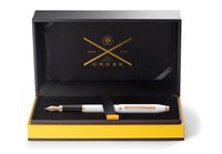 Cross Century II Pearlescent White Lacquer Fountain Pen with Rose-Gold Tone Appointments and Stainless Steel Medium Nib plated with Rose-Gold PVD