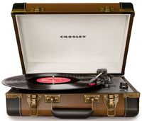 Crosley CR6019A-BR Executive Portable USB Turntable, Brown