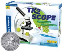 Thames & Kosmos TK2 Scope Biology and Durable Metal Microscope Set with Glass Optics, 25 Experiments and 48 Page Full Color Lab Manual, Professional Student Quality